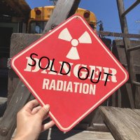 70s Vintage Cardboard Sign DANGER (B313)