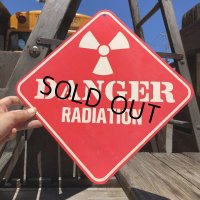70s Vintage Cardboard Sign DANGER (B306)