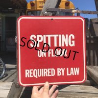 70s Vintage Cardboard Sign SPITTING (B314)