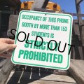 70s Vintage Cardboard Sign STRICTLY PROHIBITED (B302)