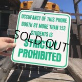 70s Vintage Cardboard Sign STRICTLY PROHIBITED (B302)