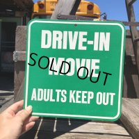 70s Vintage Cardboard Sign DRIVE-IN MOVIE (B303)