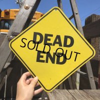 70s Vintage Cardboard Sign DEAD END (B295)