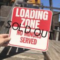 70s Vintage Cardboard Sign LOADING ZONE (B320)