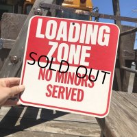 70s Vintage Cardboard Sign LOADING ZONE (B320)