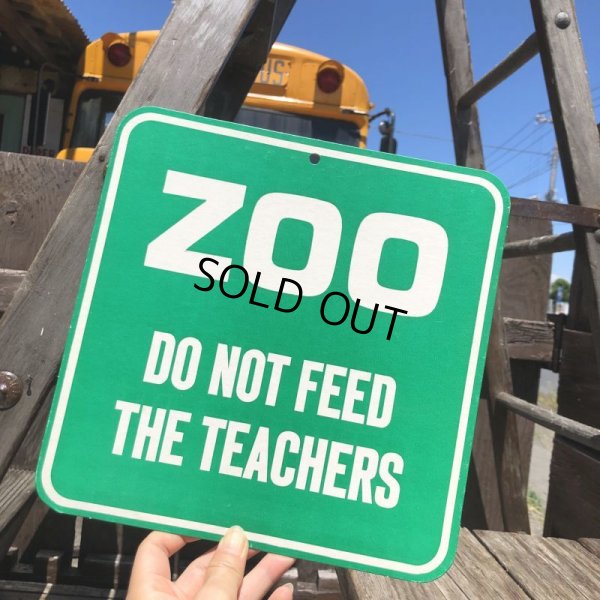 画像1: 70s Vintage Cardboard Sign ZOO (B297)