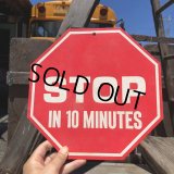 70s Vintage Cardboard Sign STOP (B289)