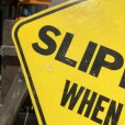 画像4: 70s Vintage Cardboard Sign SLIPPERY (B294)