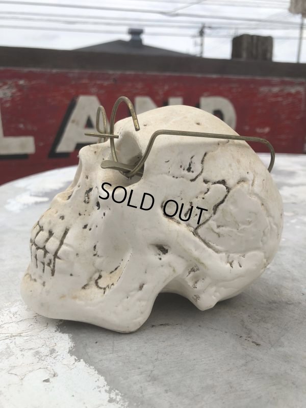 画像9: Vintage Skull w/Glasses Ceramic Ashtray (B322)