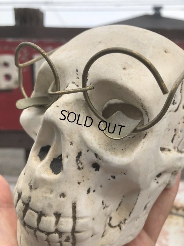 画像5: Vintage Skull w/Glasses Ceramic Ashtray (B322)