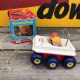 画像2: 70s Vintage Fisher Price Toys Bouncing Buggy #122 (B353) (2)