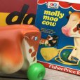 画像6: 70s Vintage Fisher Price Toys Molly Moo Cow #132 (B355)