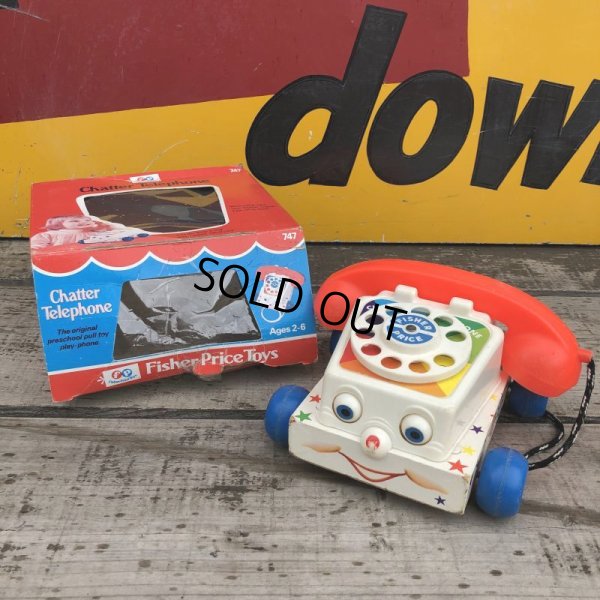 画像1: 70s Vintage Fisher Price Toys Chatter Telephone (B351)