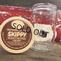 Vintage SKIPPY Peanut Butter Glass Jar 16oz (B369)