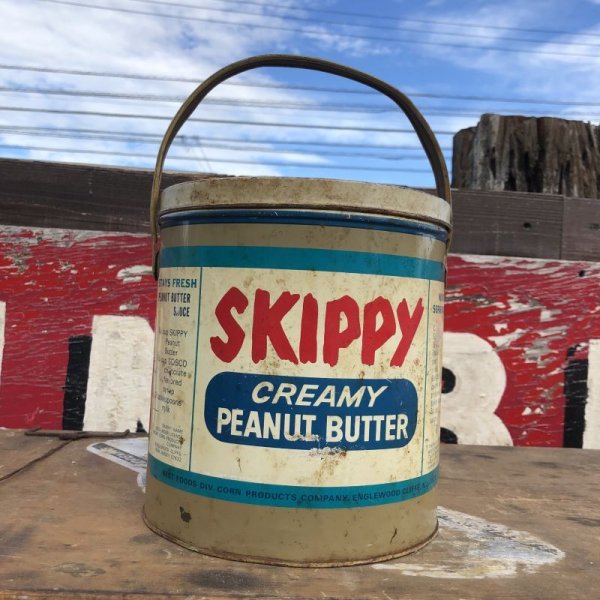 画像1: Vintage SKIPPY Peanut Butter Tin Can (B372)