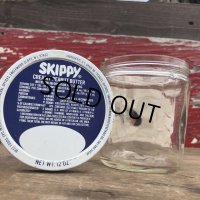 Vintage SKIPPY Peanut Butter Glass Jar 12oz (B364)