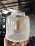 画像1: Vintage U.S.A White Milk Glass Lamp Shade Globe (B376) (1)