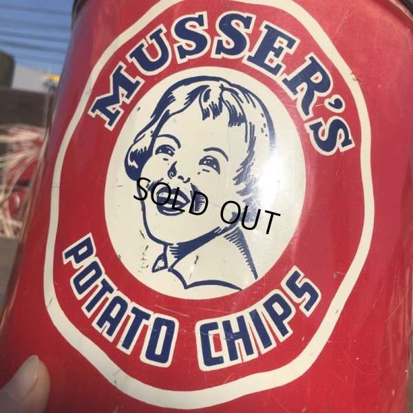 画像11: Vintage Musser's Potato Chips Tin Can (B385)