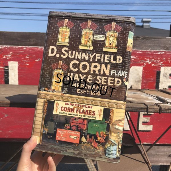 画像9: Vintage D. SunnyField Golden Corn Flakes Tin Can (B380)