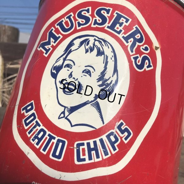 画像10: Vintage Musser's Potato Chips Tin Can (B385)