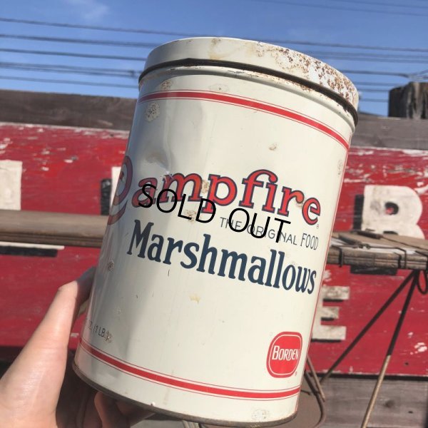 画像1: Vintage Borden Campfire Marshmallows Tin Can (B381)