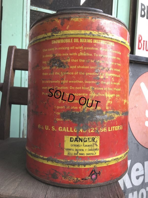 画像6: Vintage ARCTIC CAT Snowmobile Purple Powerlube Oil Can (B389)