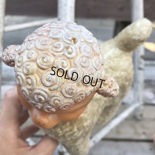 画像9: Vintage Rubber Face Doll Sheep (B391)