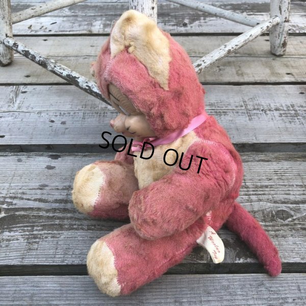 画像5: Vintage Rubber Face Doll Pink Kitty Cat (B393)