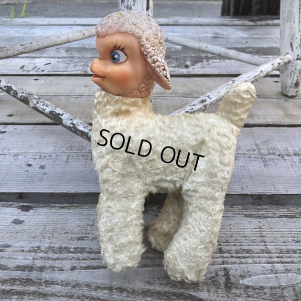 画像3: Vintage Rubber Face Doll Sheep (B391)