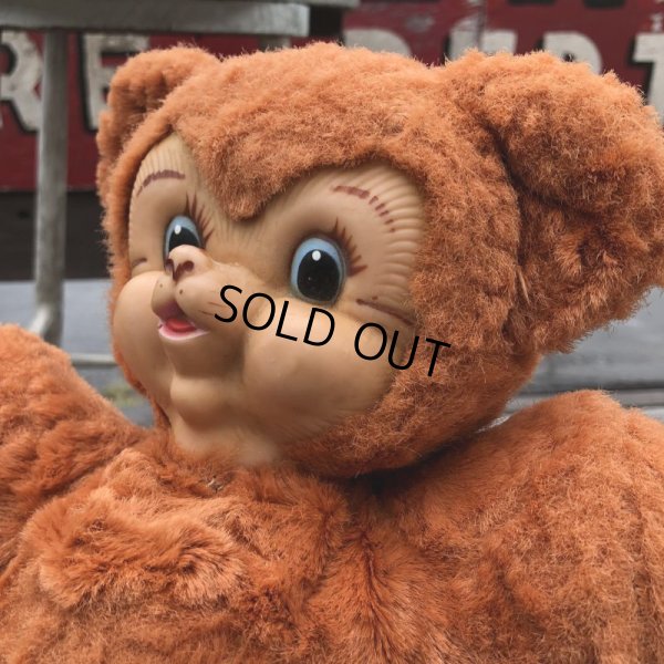 画像3: Vintage Rubber Face Doll Brown Bear (B395)
