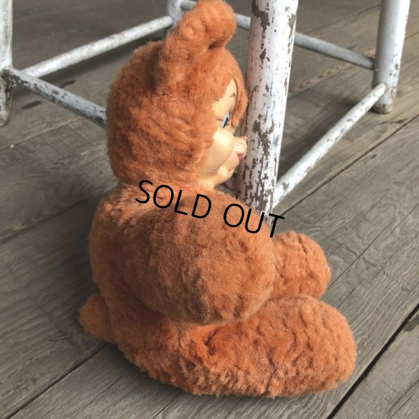 画像6: Vintage Rubber Face Doll Brown Bear (B395)