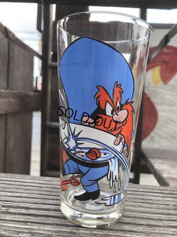 画像1: 70s Vintage Pepsi Glass  Yosemite Sam & Speedy Gonzales (B401)