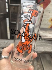 70s Vintage Pepsi Glass Cool Cat (B424)