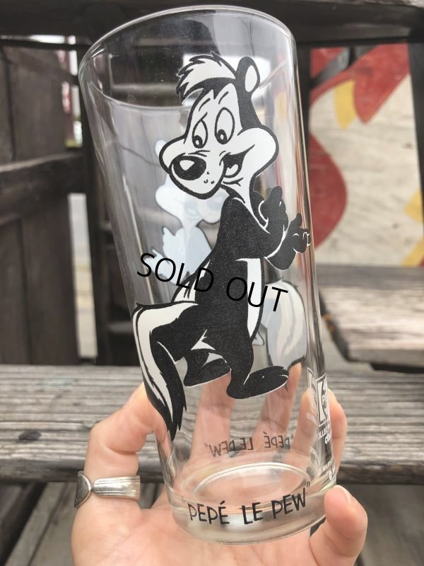 画像1: 70s Vintage Pepsi Glass Pepe Le Pew (B426)