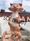 50s Vinatge Tiger Cat Football Mascot Rubber Doll (B427)