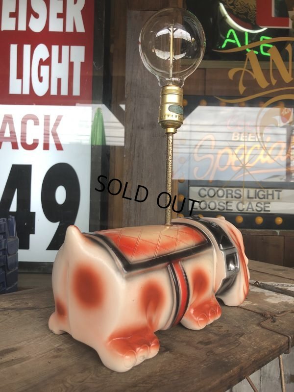 画像3: 70s Carnival Prize Vintage Hound Dog Plastic Lamp (B431)