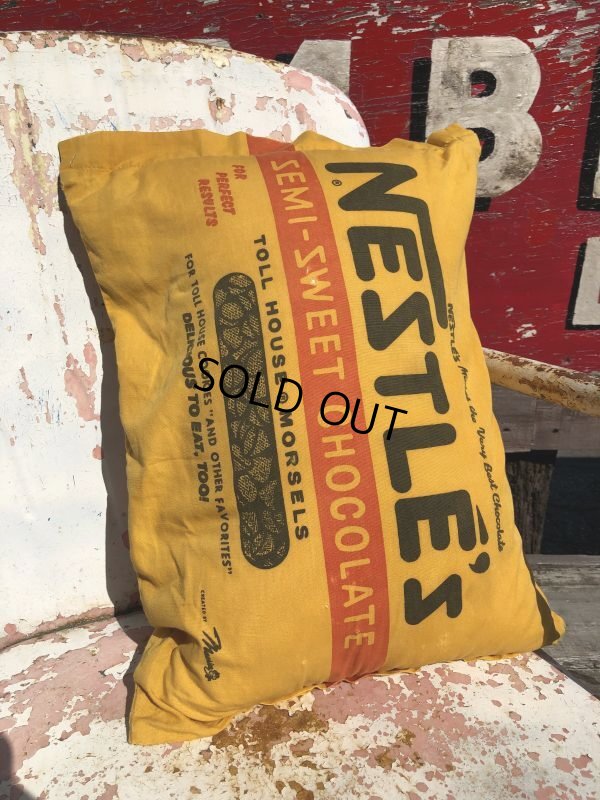 画像6: Vintage NESTLE's Semi-Sweet Chocolate Pillow Cushion (B434)