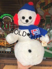 70s Vintage Pepsi Christmas Doll Snow Man 52cm (B444)