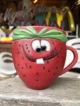 画像6: 60s Vintage Funny Face Mug  Freckle Face Strawberry (B445)