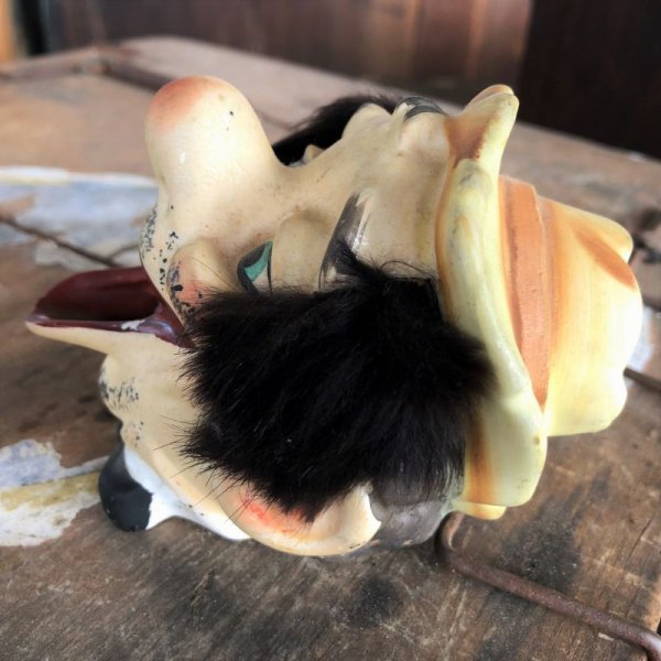 画像3: 50s TILSO Japan Hobo Drunk Face Ceramic Ashtray (B456) 