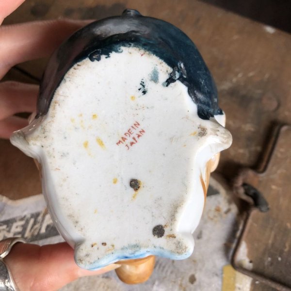 画像9: 50s Japan Hobo Drunk Face Ceramic Ashtray (B457) 