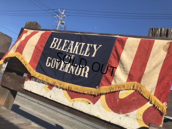 画像5: 1930s BLEAKLEY FOR GOVERNOR Campaign Political Banner Flag Sign (B458)