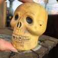 画像1: Vintage Halloween Decoration Skull Blow Mold Plastic Lamp Head (B462) (1)