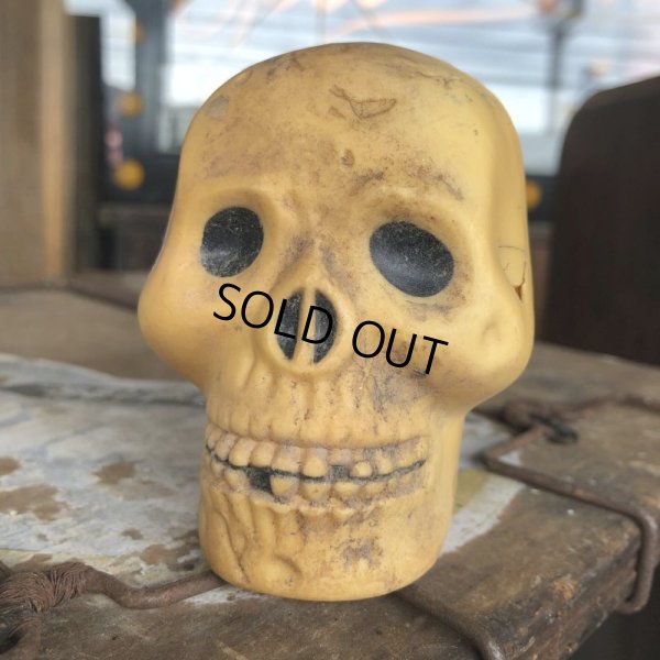 画像6: Vintage Halloween Decoration Skull Blow Mold Plastic Lamp Head (B462)
