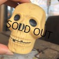 Vintage Halloween Decoration Skull Blow Mold Plastic Lamp Head (B459)