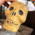 画像1: Vintage Halloween Decoration Skull Blow Mold Plastic Lamp Head (B463) (1)