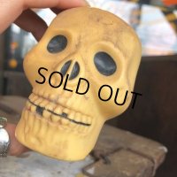 Vintage Halloween Decoration Skull Blow Mold Plastic Lamp Head (B463)