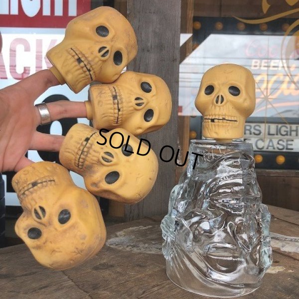 画像9: Vintage Halloween Decoration Skull Blow Mold Plastic Lamp Head (B459)