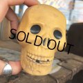 Vintage Halloween Decoration Skull Blow Mold Plastic Lamp Head (B461)