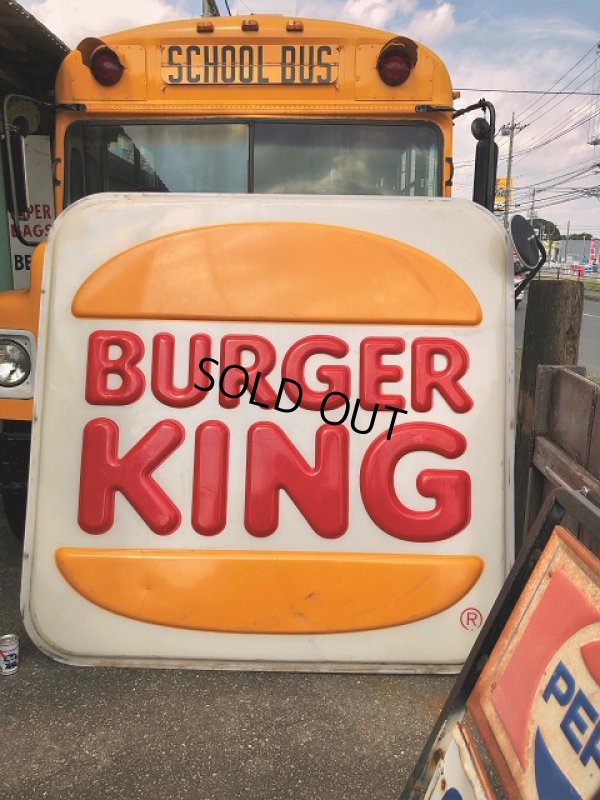 画像1: Vintage Burger King Old Logo Outdoor Sign Super Big Size!!! (B469)